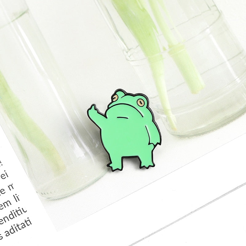 Funny Frog Enamel Pin eprolo