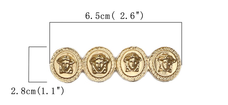 Golden Medusa Coin Hairpins (1PC) eprolo