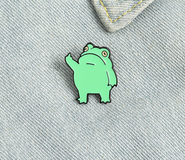 Funny Frog Enamel Pin freeshipping - Accessory Necessities Shop