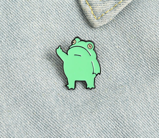 Funny Frog Enamel Pin eprolo