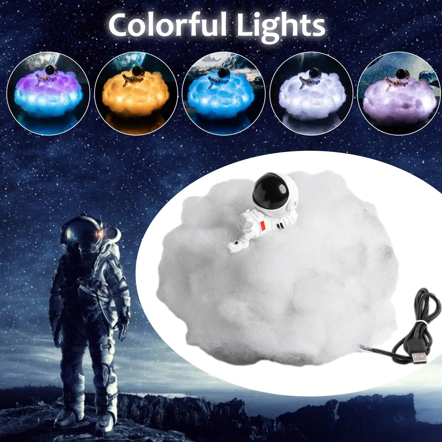 Astronaut Glowing Cloud Night Light eprolo