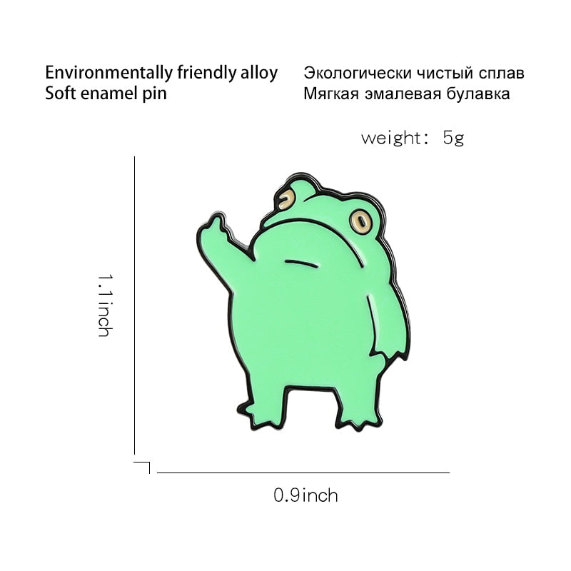 Funny Frog Enamel Pin eprolo