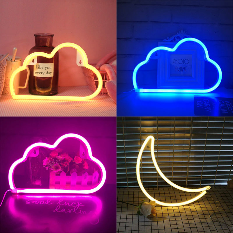 Stormy Neon LED Signs - Cloud/Lightning/Rainbow eprolo