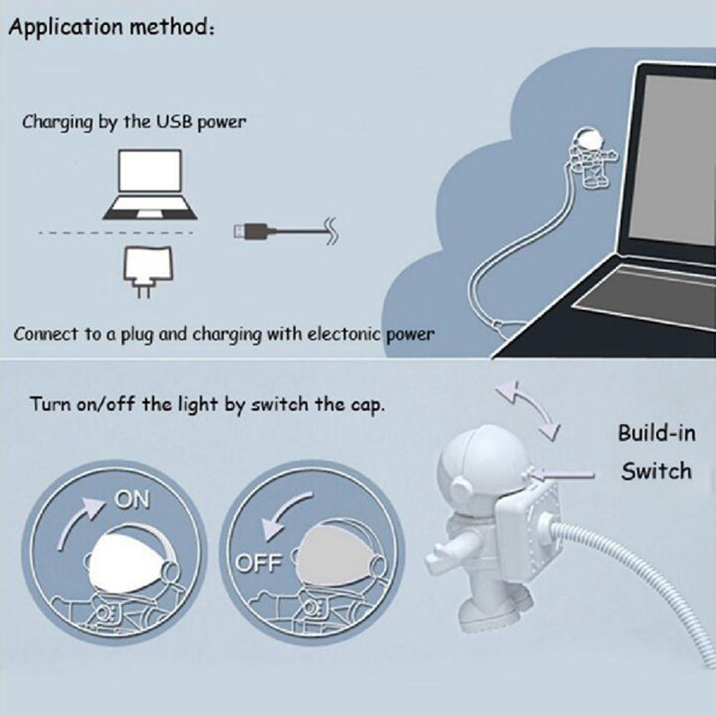 Floating Adjustable Astronaut USB Night Light eprolo