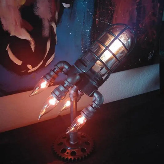 Vintage Steampunk Rocket Lamp eprolo