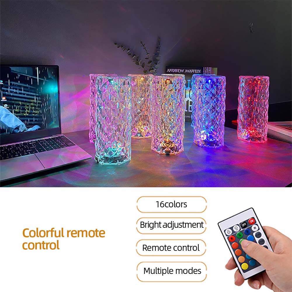 Crystal Table Lamp - Color Adjustable/Rechargeable eprolo