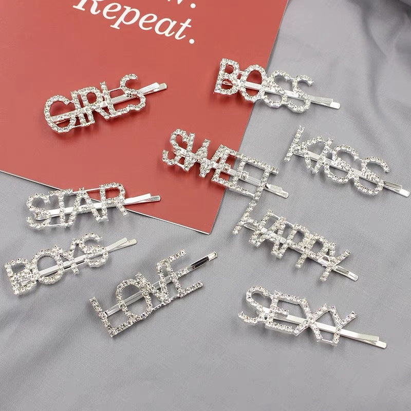 Bling Word Hairpins (1PC) eprolo