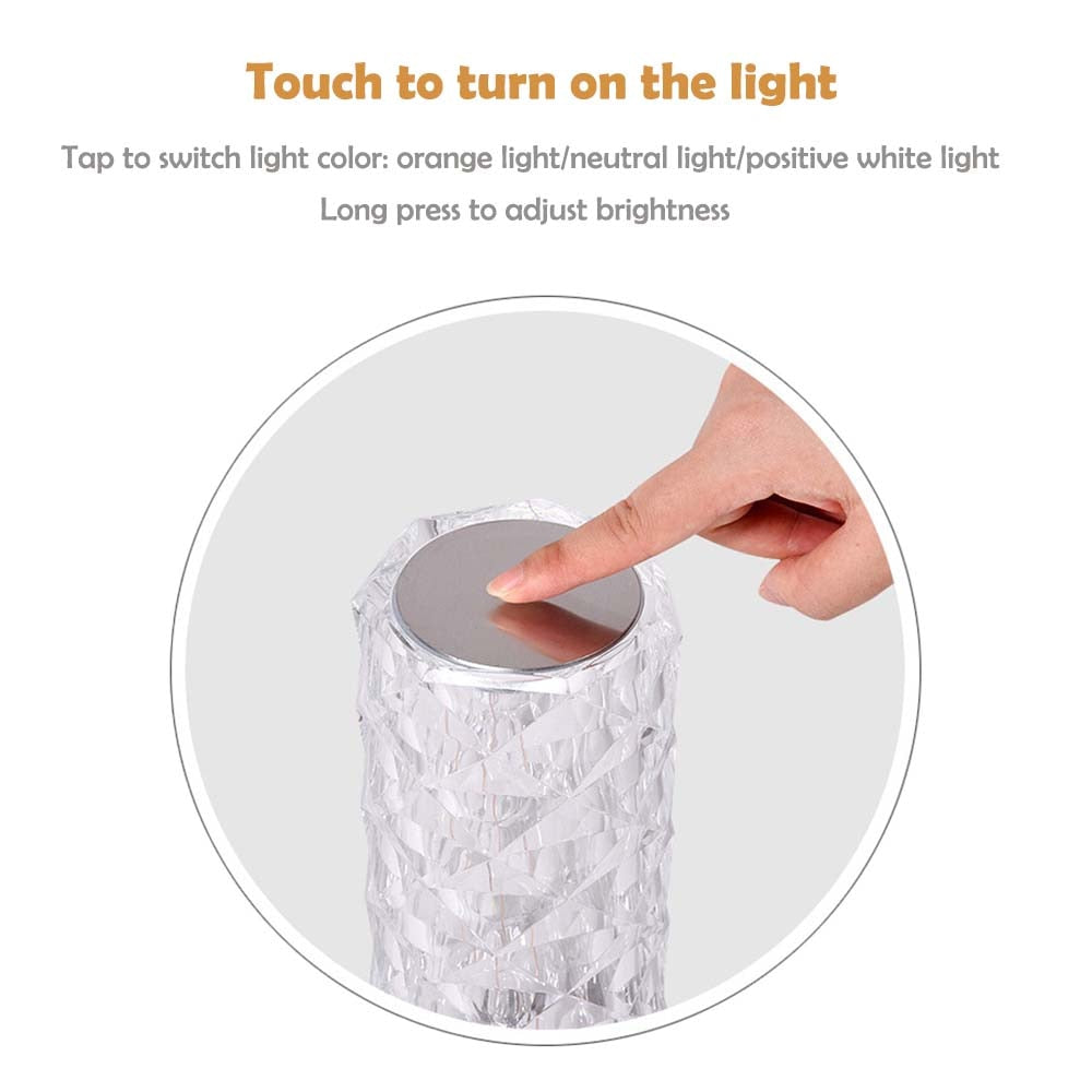 Crystal Table Lamp - Color Adjustable/Rechargeable eprolo