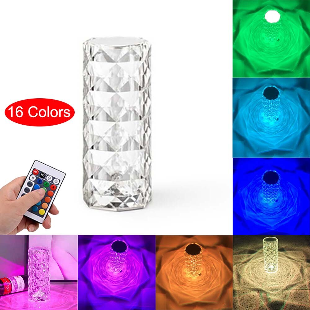 Crystal Table Lamp - Color Adjustable/Rechargeable eprolo