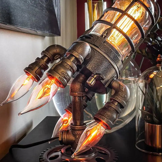 Vintage Steampunk Rocket Lamp eprolo
